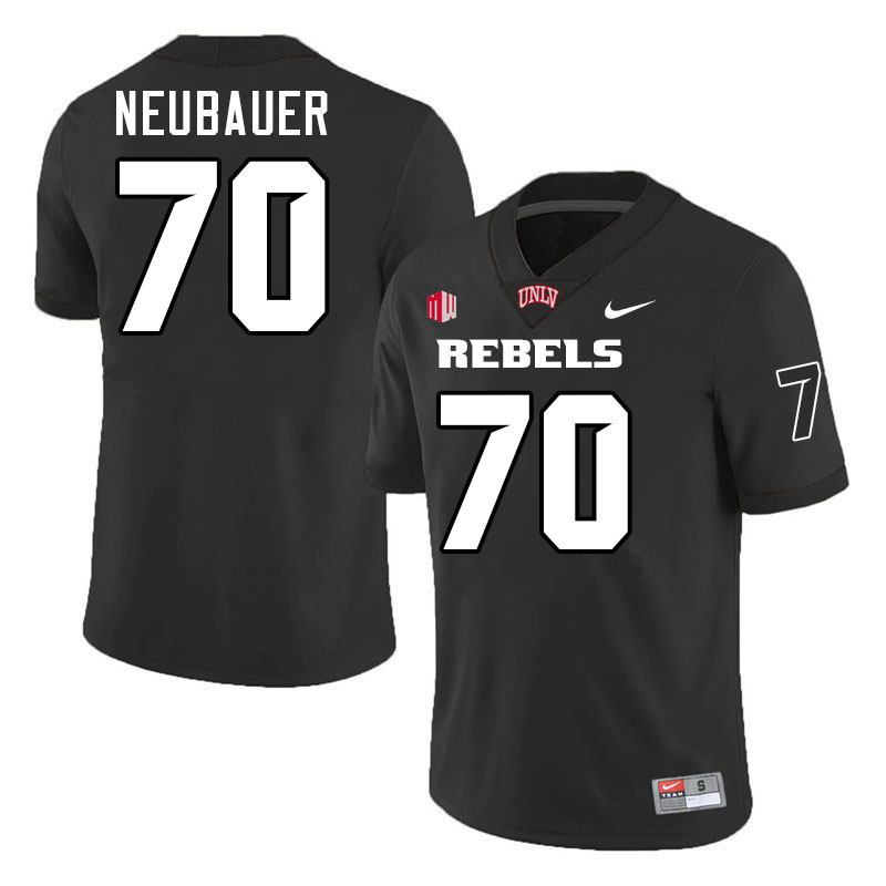 #70 Maysan Neubauer UNLV Rebels College Football Jersey Stitched-Black